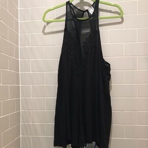 Black Urban Outfitters Romper with Mesh Insert